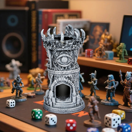Cyclops Beholder Dice Tower – Hand-Painted Resin Fantasy Dice Roller – Tabletop RPG Accessory for D&D, Pathfinder & Board Games – Unique Gaming Decor