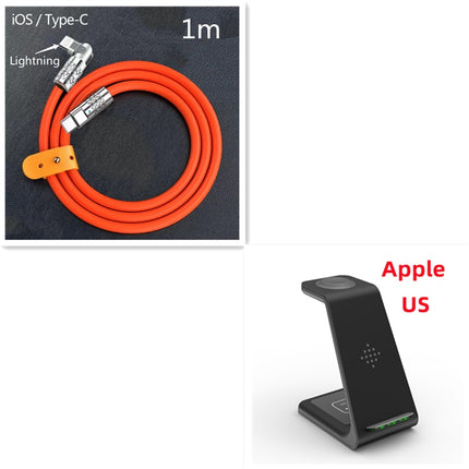 3-in-1 Fast Wireless Charging Station – Foldable Magnetic Charging Dock for iPhone, Apple Watch & AirPods – Universal Quick Charge Stand