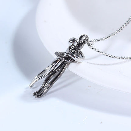 Romantic "Love Hug" Pendant Necklace – Symbolic Couple Jewelry for Lovers – Meaningful Anniversary & Valentine’s Day Gift for Him & Her