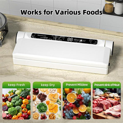 Smart Home Food Vacuum Sealer Machine – Automatic Fresh-Keeping System – One-Button Quick Seal for Dry & Moist Food