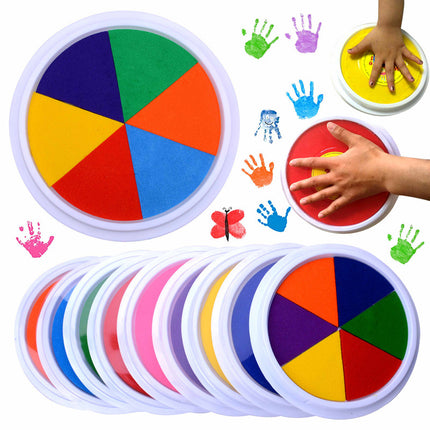 Washable Finger Paint Pad for Kids – Non-Toxic Rainbow Ink Pad for Fingerprinting – Safe Sensory Art Supplies for Toddlers & Preschoolers