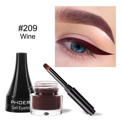 Phoera 10-Color Vibrant Liquid Eyeliner – Waterproof & Long-Wear Matte Finish