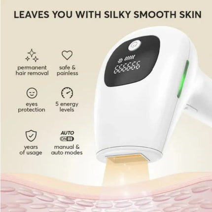 LuxePulse™ IPL Laser Hair Removal Device – 900,000 Flashes, 5 Levels, Permanent Painless Epilator