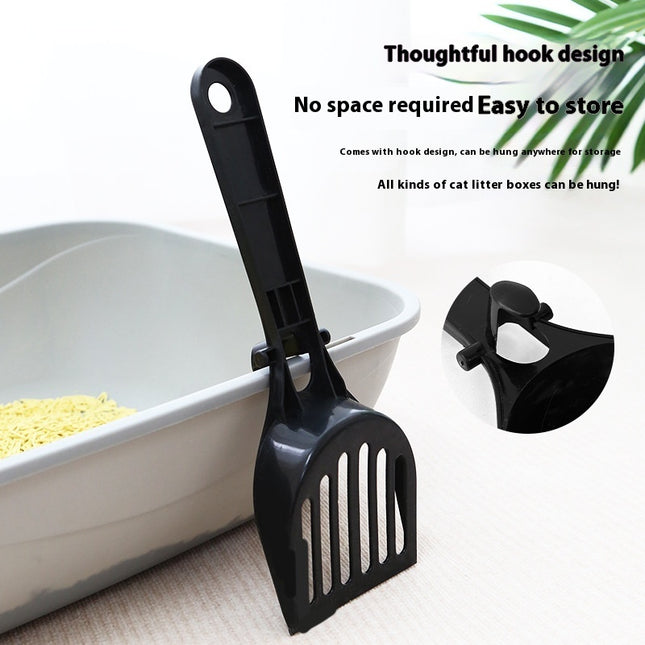 Long-Handled Metal Cat Litter Scoop – Deep Shovel Sifter with Ergonomic Grip – Fine Mesh Kitty Litter Scooper for Easy Cleaning
