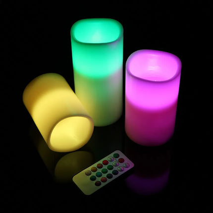 3pcs Flameless LED Candles Set with Remote Control – Battery Operated Flickering Votive Candles – Timer Function & Realistic Flame Effect for Home Decor