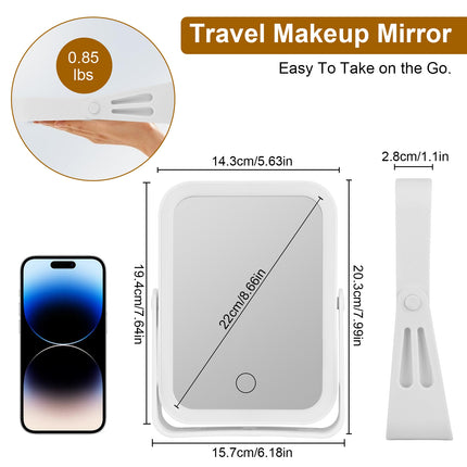 EliteView™ 10X Magnifying Double-Sided Mirror – Professional LED Vanity Light