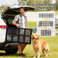 PawHut Extra-Long & Wide Folding Dog Ramp – Portable Non-Slip Surface Pet Ramp for Large, Small & Senior Dogs – Car, SUV & Truck Access