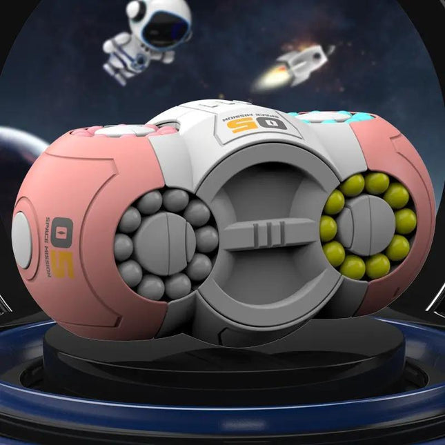 2-in-1 Magic Bean Rotating Cube – Fidget Spinner & Puzzle Game – Stress Relief Toy for Kids & Adults – ADHD Focus & Sensory Toy