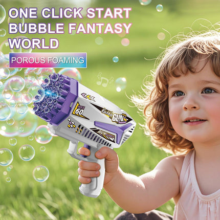 Automatic Bubble Gun Launcher – Thousands of Bubbles Per Minute – Portable Bubble Blower for Outdoor Parties, Weddings & Birthdays – Kids & Toddlers Summer Toy