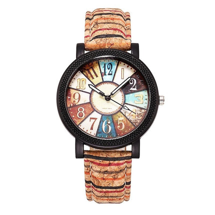 Vintage Leather Strap Women's Quartz Watch – Minimalist Retro Wristwatch – Casual Elegant Timepiece for Ladies Gift