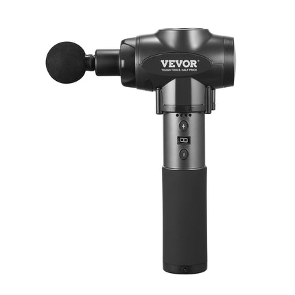 VEVOR 24V Professional Deep Tissue Massage Gun – High-Torque Percussion Massager – 9 Speed Levels & 6 Heads – 2500mAh Battery for Elite Athletes