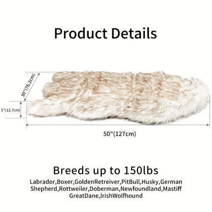 5-Inch Thick Orthopedic Memory Foam Dog Bed – Luxury Faux Fur Super Soft Pet Mat – Removable Washable Cover for Large & Medium Dogs