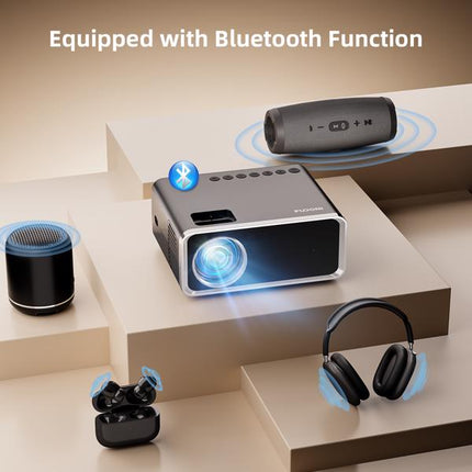 Upgraded 5G WiFi Bluetooth Projector - Native 1080P (4K Support) 12000 Lumens Outdoor LED Movie Projector - Portable Home Cinema Projector