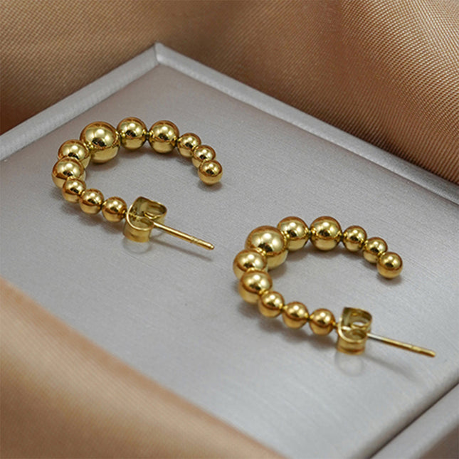 Minimalist Crescent Moon Jewelry Set – Gold Plated Pendant Necklace & Stud Earrings – Elegant Everyday Accessories for Women – Tarnish-Free Jewelry