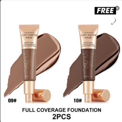 24H Long-Wear Waterproof Foundation – Total Conceal & Blur