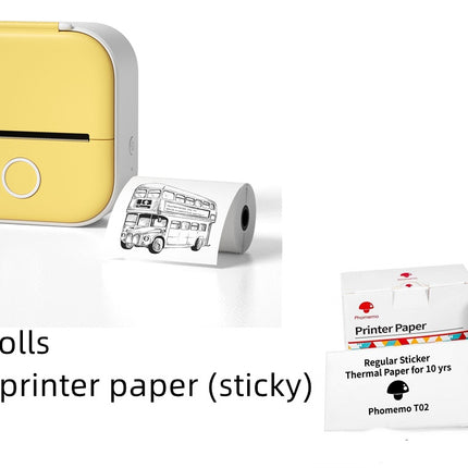 Mini Portable Thermal Printer - Wireless Bluetooth Pocket Printer for Photos, Study Notes & Labels - Inkless Mobile Photo Printer for iOS & Android