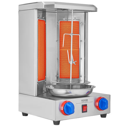Vertical Rotisserie Shawarma Grill Machine – 13lb Capacity Stainless Steel Gyro and Kebab Cooker for Home Kitchens & Parties