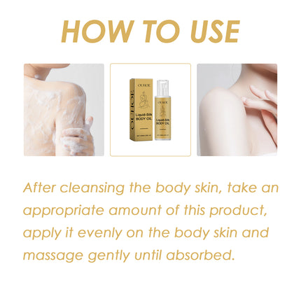 Liquid Silk Body Essence Oil – Hydrating & Firming Daily Moisturizer for Smooth, Radiant Skin