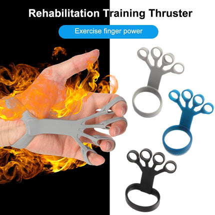 Silicone Finger Strengthener & Hand Grip Trainer – Adjustable Resistance Finger Stretcher – Rehabilitation Exercise Tool for Arthritis, Recovery & Grip Power