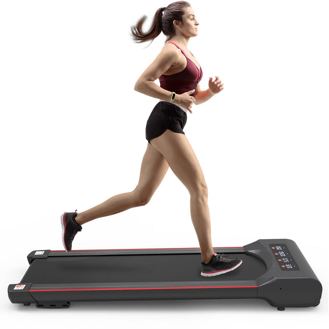 Under Desk Treadmill - 2-in-1 Walking Pad for Home Office - Ultra Thin Portable Walking Machine with Remote Control & LED Display