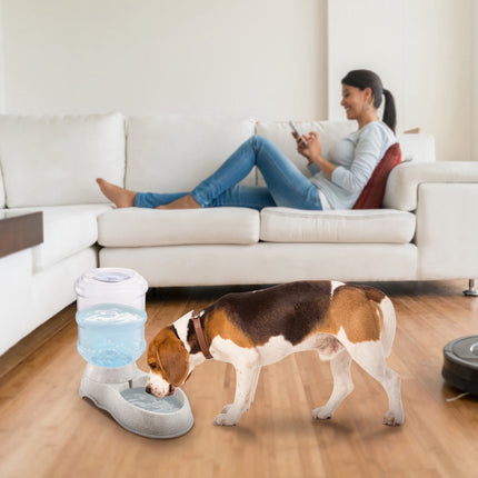 3.5L Self-Dispensing Pet Waterer – Automatic Gravity Water Fountain for Dogs & Cats – 1 Gallon Large Capacity Watering Station