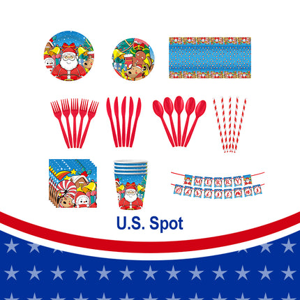10-Piece Christmas Tiered Tray Decor Set – Festive Tabletop Ornaments for Holiday Home Styling
