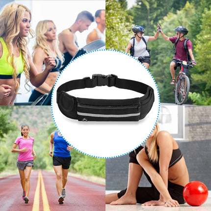 Ultra-Slim Elastic Running Belt – Waterproof Sports Waist Pack – Bounce-Free Fitness Pouch for Phones, Keys & Cash