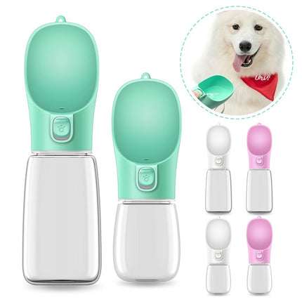 Portable Dog Water Bottle – Leak-Proof Pet Drinking Cup for Walking & Travel – BPA-Free Food-Grade Silicone & Plastic Dispenser