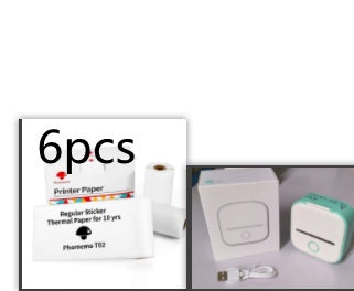 Mini Portable Thermal Printer - Wireless Bluetooth Pocket Printer for Photos, Study Notes & Labels - Inkless Mobile Photo Printer for iOS & Android