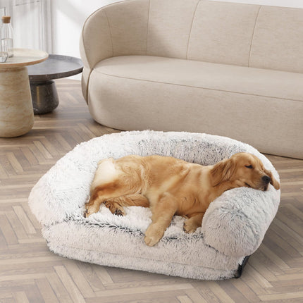 3-Piece Human Dog Bed Set – Includes Pillow & Blanket – 71"x45" Large Human-Sized Dog Bed for Adults, Kids & Pets – Machine Washable & Foldable (Grey)