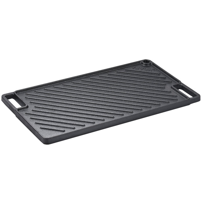 Heavy-Duty Cast Iron Griddle for Gas Stove & BBQ – Large Rectangular Non-Stick Double Play Pan – Perfect for Steaks & Pancakes
