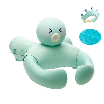 MiniJones Baby Bath Shower Stand – Strong Suction Cup Wall Mount – Adjustable Width Hands-Free Shower Head Holder – Portable & Secure Baby Bathing Accessory