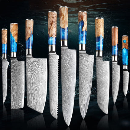ProChef™ Ultimate Kitchen Knife Set – High-Carbon Stainless Steel Chef & Cleaver Trio