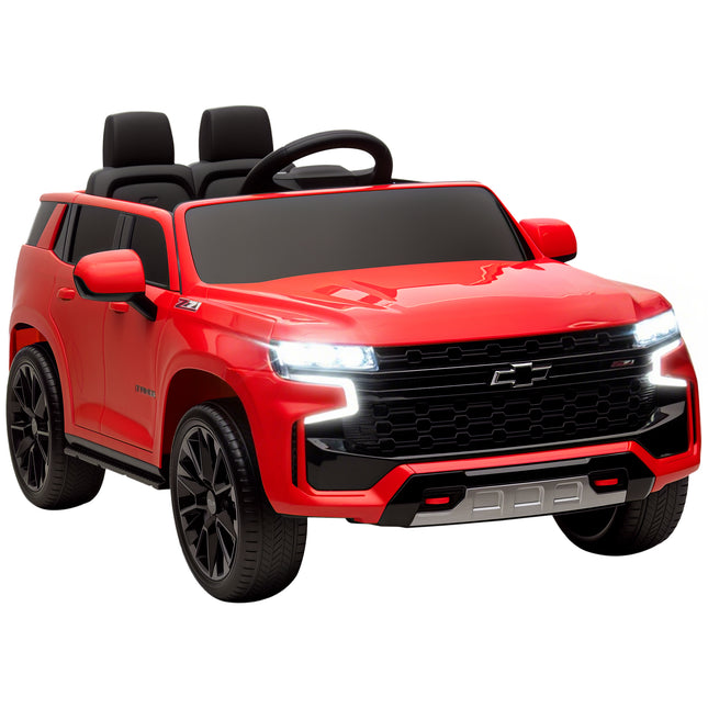 12V Electric Ride-On Car for Kids – Sporty Red SUV with Parental Remote Control – Spring Suspension, LED Lights & Music Player