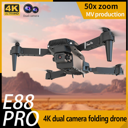 E88 Dual Camera Foldable Drone – WiFi FPV Live Video Quadcopter – Altitude Hold & One-Key Takeoff – Professional Entry-Level Flying Toy for Beginners