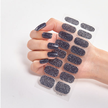 16-Piece DIY Manicure Stickers – No-Dry Time Waterproof Nail Wraps for Busy Lifestyles