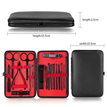18-in-1 Luxury Nail Clipper Set – Complete Grooming Kit for Men & Women with Travel Case