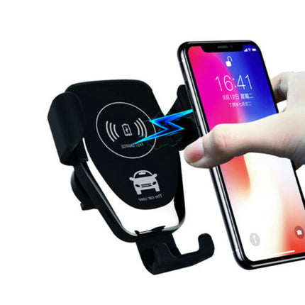 10W Qi Wireless Fast Car Charger – Automatic Clamping Smart Sensor Phone Mount – 360° Rotating Air Vent Holder for iPhone & Android