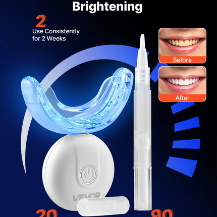 Complete 32-LED Wireless Teeth Whitening Set – 15-Minute Fast Stain Removal Professional Kit