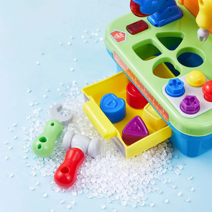Musical Learning Workbench for Toddlers – 20+ Interactive Functions & Sound Effects – STEM Engineering Toy for Boys & Girls Ages 2+ – Shape Sorter & Tool Kit