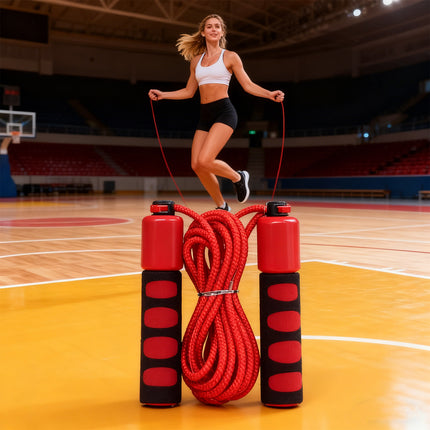 Professional Speed Jump Rope with Counter – Tangle-Free Ball Bearing Skipping Rope – Adjustable Cardio Rope for Boxing & MMA