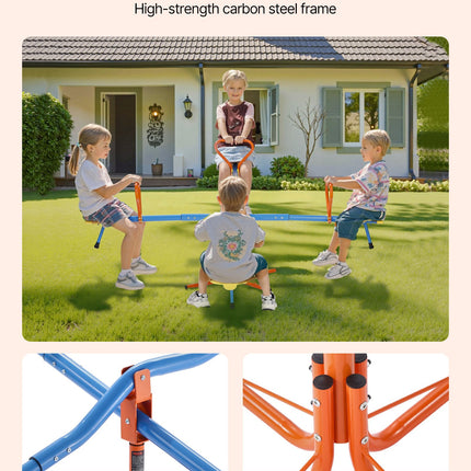 360-Degree Rotating Kids Seesaw – Indoor/Outdoor Teeter Totter with Shock Absorption – 110 lbs Capacity – Active Play Toy for Ages 3+