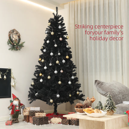 7.5ft Artificial Black Christmas Tree – Modern Holiday Decor for Unique Festive & Spooky Celebrations