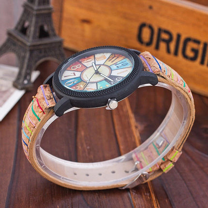 Vintage Leather Strap Women's Quartz Watch – Minimalist Retro Wristwatch – Casual Elegant Timepiece for Ladies Gift
