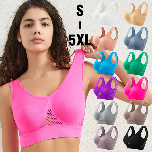 Non-Underwire Breathable Sports Bra – High-Support Seamless Workout Bra for Women – Moisture-Wicking Yoga & Fitness Top