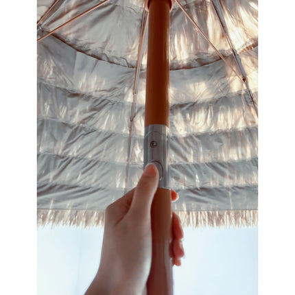 8ft Large Thatched Tiki Umbrella – Tropical Hawaii Style Patio Parasol – Heavy-Duty Raffia Thatch Hut Umbrella for Beach, Pool & Garden