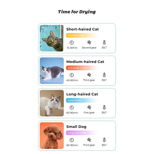 Professional Pet Drying Box – 360° Intelligent Warm Air Dryer for Cats & Small Dogs – Ultra-Quiet Smart Temperature Control Pet Dryer Room