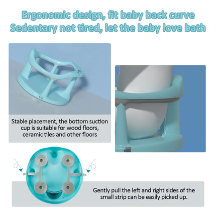 Non-Slip Baby Bath Seat – Secure Suction Cup Bathtub Chair – Ergonomic Infant Bathing Support with Backrest