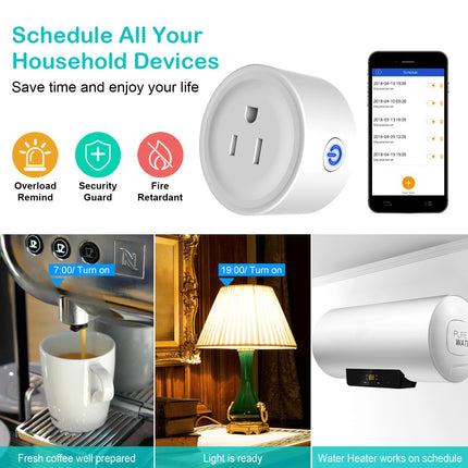 WiFi Smart Plug Mini – Smart Outlet with App Remote Control & Voice Command – Compatible with Alexa & Google Home – No Hub Required (US Plug)