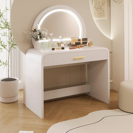 Elite Series Makeup Vanity Desk – 39" Architectural Design with Integrated Intelligent Lighting